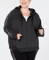 CALVIN KLEIN PERFORMANCE PLUS SIZE RELAXED ZIP HOODIE