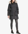 DKNY FAUX-FUR-TRIM HOODED PUFFER COAT, CREATED FOR MACY'S
