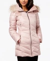 MARC NEW YORK FAUX-FUR-TRIM PUFFER COAT