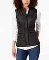 Barbour Cavalry Fleece-lined Quilted Vest In Black