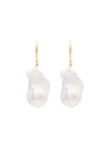 ANNI LU baroque pearl hoop earrings