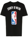 Marcelo Burlon County Of Milan X Nba Print Ribbed Neck T-shirt In Black