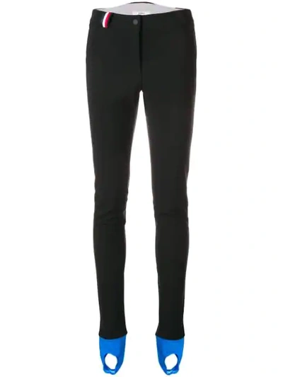 Rossignol 'fuseau' Tricolour Stripe Fleece Lining Ski Pants In Black