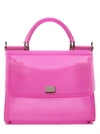 Dolce & Gabbana Pink Sicily Transparent Pvc Shoulder Bag In Multi