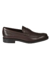 Tod's Penny Loafer Moccasin Shoes With Fine Stitching In Brown