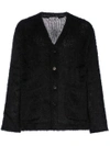 OUR LEGACY OUR LEGACY MOHAIR TEXTURED CARDIGAN - BLACK