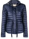 Michael Kors Michael  Concealed Fastening Padded Jacket - Blue In Blue