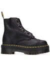 Dr. Martens' Jadon Smooth Leather Platform Boots In Black