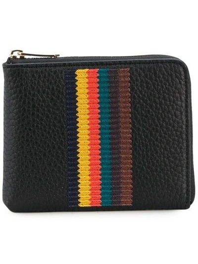 Paul Smith Rainbow Striped Wallet In Black