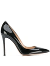 Gianvito Rossi Pointed Court Shoes In Black