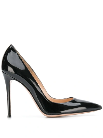 Gianvito Rossi Pointed Court Shoes In Black