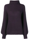 GOAT GOAT GERRY ROLL NECK SWEATER - PURPLE