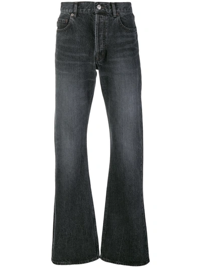 Balenciaga Bootcut Loose Fit Jeans In Black