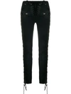BEN TAVERNITI UNRAVEL PROJECT UNRAVEL PROJECT TIED DETAIL SKINNY JEANS - BLACK