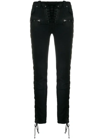 Ben Taverniti Unravel Project Unravel Project Tied Detail Skinny Jeans - Black