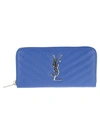 Saint Laurent Paris Zip Around In Bluette