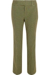 MARNI MARNI WOMAN WOOL-BLEND JACQUARD BOOTCUT trousers CHARTREUSE,3074457345618981254