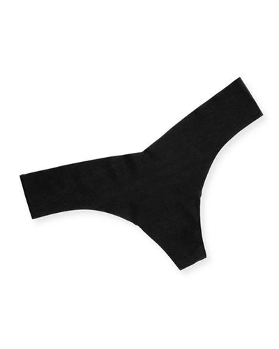 Commando Classic Solid Thong Black