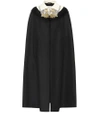 GUCCI CRYSTAL-EMBELLISHED WOOL CAPE,P00335901