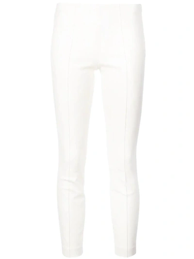 The Row Cosso Cotton-stretch Skinny Pants In Ivory