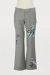 EACH X OTHER FLORAL PRINT PANTS,FW18G17086/GREY