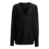 Joseph Womens Ivory Cashair V-neck Cashmere Jumper L In Black