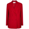 VALENTINO RED DOUBLE-BREASTED CADY BLAZER