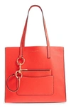 MARC JACOBS THE BOLD GRIND LEATHER POCKET TOTE - RED,M0012566