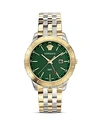 VERSACE COLLECTION BUSINESS SLIM GREEN WATCH, 43MM,VEBK00718