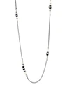 JOHN HARDY STERLING SILVER CLASSIC CHAIN STATION NECKLACE WITH HEMATITE, MILKY RAINBOW MOONSTONE & BLACK ONYX, ,NBS902231HEMIRMX36