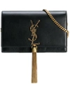 SAINT LAURENT SAINT LAURENT TASSEL PLAQUE SHOULDER BAG - BLACK