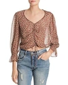 THE EAST ORDER ARIELLE RUCHED FLORAL-PRINT TOP,EO180926T