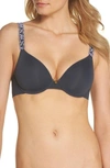 Natori 'pure Luxe' Underwire T-shirt Bra In India Ink/ Misty Lilac