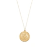 LILY & ROO SOLID GOLD LARGE ROUND ST CHRISTOPHER MEDALLION NECKLACE