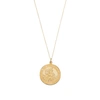 Lily & Roo Solid Gold Large Round St Christopher Medallion Necklace In Medallion