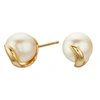 Lily & Roo Solid Gold Pearl Stud Earrings