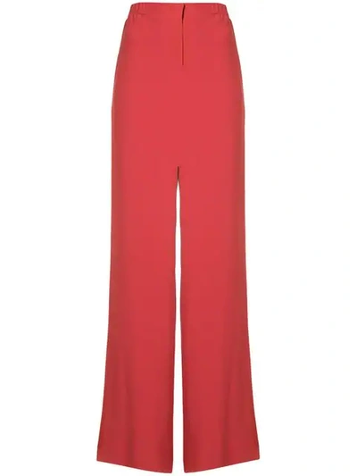 Alberta Ferretti High-waist Tailored Trousers In Red