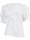 AGANOVICH ASYMMETRIC RUCHED T-SHIRT