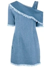 SJYP SJYP ONE SLEEVE DENIM DRESS - BLUE