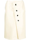 JIL SANDER JIL SANDER HIGH-WAISTED WRAP SKIRT - WHITE