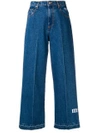 MSGM cropped wide leg jeans