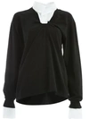 AGANOVICH AGANOVICH COMBINED SHIRT SWEATSHIRT - BLACK