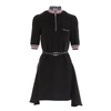 PRADA PRADA ZIPPED CREW NECK DRESS