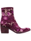 FAUZIAN JEUNESSE EMBROIDERED ANKLE BOOTS