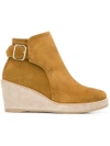 Apc Wedged Ankle Boots In Neutrals