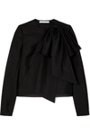 GIVENCHY BOW-DETAILED MOHAIR AND WOOL-BLEND TOP