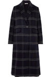 VINCE SHADOW CHECKED WOOL-BLEND COAT