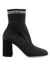 MIU MIU KNIT LOGO BOOTS,10683533