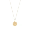 Lily & Roo Small Round Gold St Christopher Pendant Necklace In Pendant