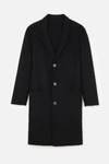 Ami Alexandre Mattiussi Double Face Construction Coat In Black